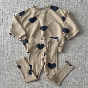 Zara Kids Heart Set - Tan and Black